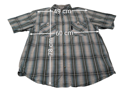 Chemise manches courtes Columbia à carreaux taille XL #203msch