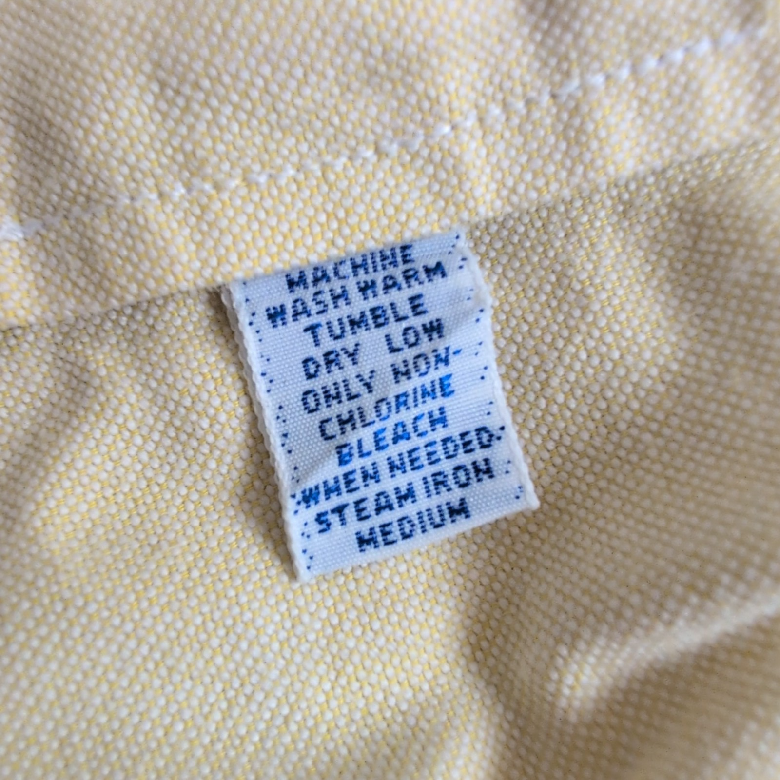 Chemise Shirt Ralph Lauren Jaune Vintage Button Down Manches Courtes L