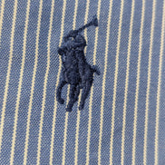 Chemise Ralph Lauren Manches Longues Yarmouth Rayures Bleu Blanc L