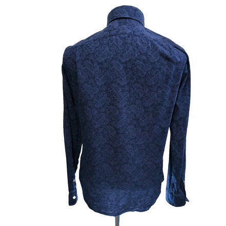 Chemise Ralph Lauren Indigo M Slim Fit bleu marine motif cachemire coton