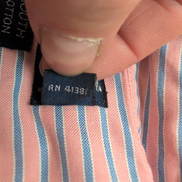 Chemise Ralph Lauren Yarmouth XL rose rayures logo marron coton