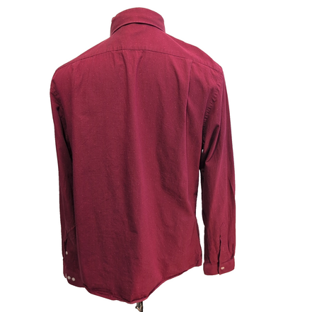 Chemise Tommy Hilfiger Rouge à Motifs Manches Longues Slim Fit - Taille L
