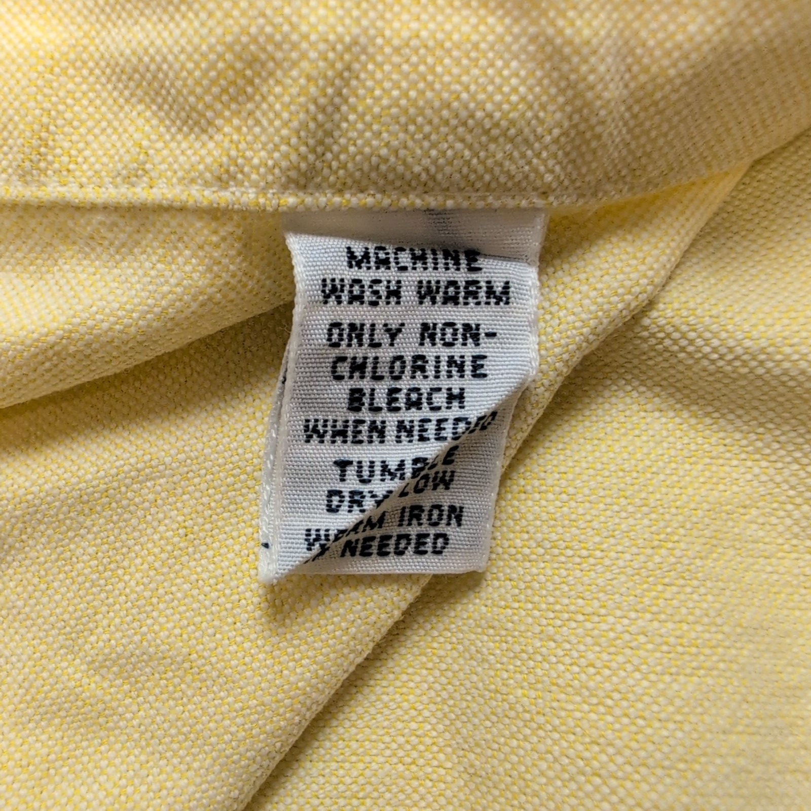 Chemise Ralph Lauren L Jaune Uni Logo Marron Coton Manches longues