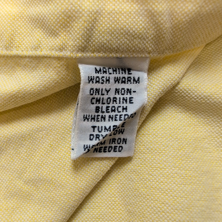 Chemise Ralph Lauren L Jaune Uni Logo Marron Coton Manches longues