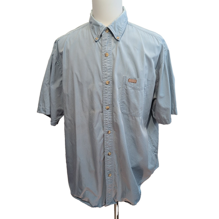 Carhartt Chemise Vintage Bleu Clair Manches Courtes 100% Coton Homme XL