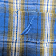 Chemise Nautica XL Bleu Carreaux Classic Fit 100% Coton Made in Mauritius