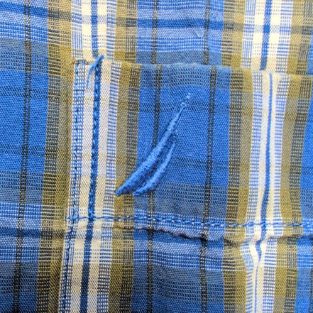 Chemise Nautica XL Bleu Carreaux Classic Fit 100% Coton Made in Mauritius