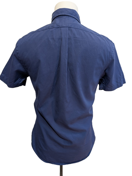 Chemise Ralph Lauren Manches Courtes Slim Fit Bleu Marine Taille S