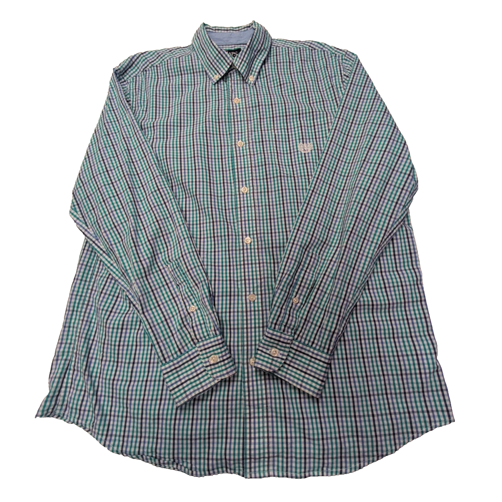 Chemise CHAPS verte et bleue à carreaux taille L #59e
