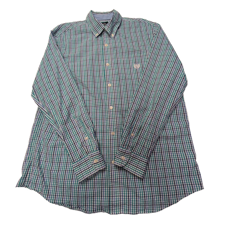 Chemise CHAPS verte et bleue à carreaux taille L #59e
