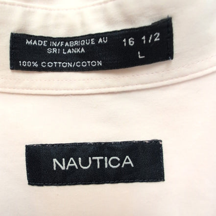 Chemise Nautica Rose Pâle / Taille L-XL / 100% Coton / Manche Courtes / Poche
