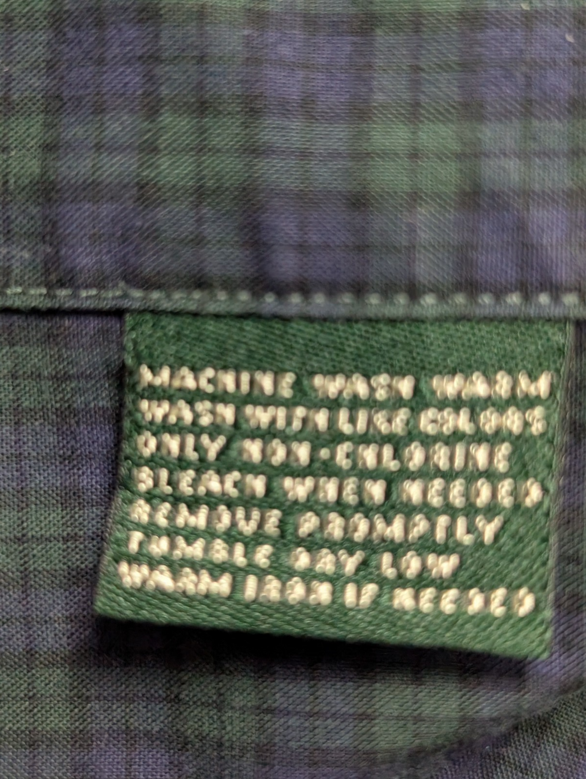 Chemise Lauren Ralph Lauren XL carreaux vert bleu violet shirt button down