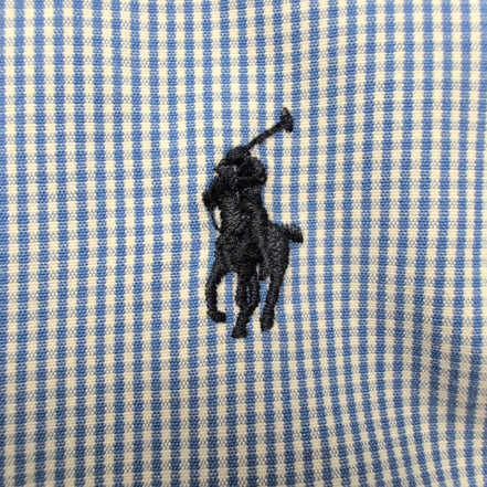 Chemise Ralph Lauren XXL Custom Fit Bleue Carreaux 100% Coton