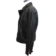 Blouson Cuir XL Bomber Aviateur Pure Stuff Noir Vintage 90s Veste Oversize |53c