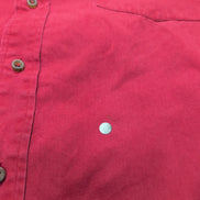 Chemise Tommy Hilfiger Rouge XLTG Made in Laos Logo Brodé Coton Poche