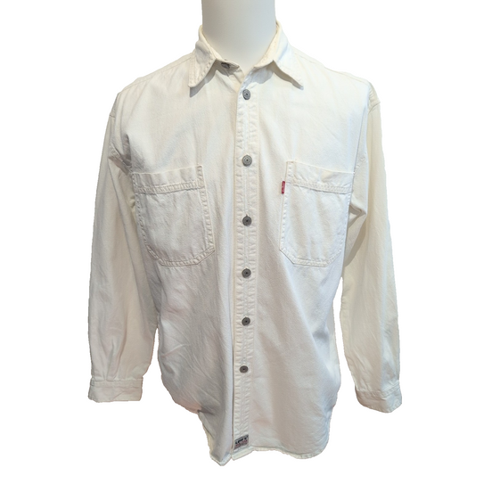 Levi's Chemise Denim Blanche Vintage Red Tab 100% Coton Homme Taille M