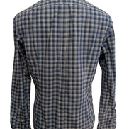Chemise Polo Ralph Lauren Shirt M Carreaux Bleu Blanc Button Down Logo Marine