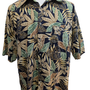 Chemise Hawaïenne Falcon Bay Gold Label Coton Noir & Beige - Taille XL