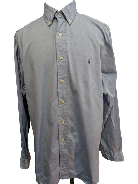 Chemise Ralph Lauren XL XXL Bleu Clair Classic Fit Shirt Button Down
