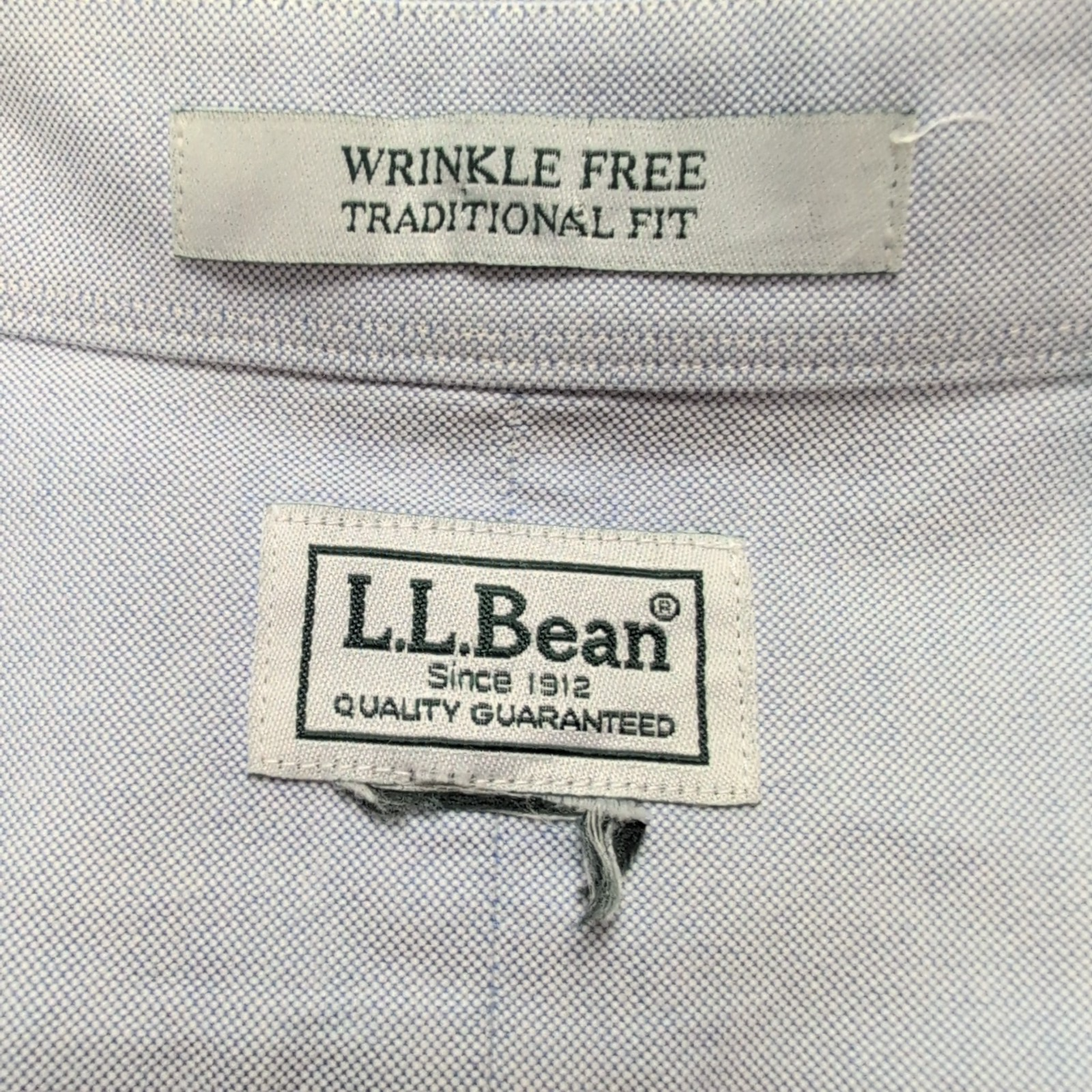 Chemise L.L. Bean bleue unie manches courtes taille XL / XXL Homme