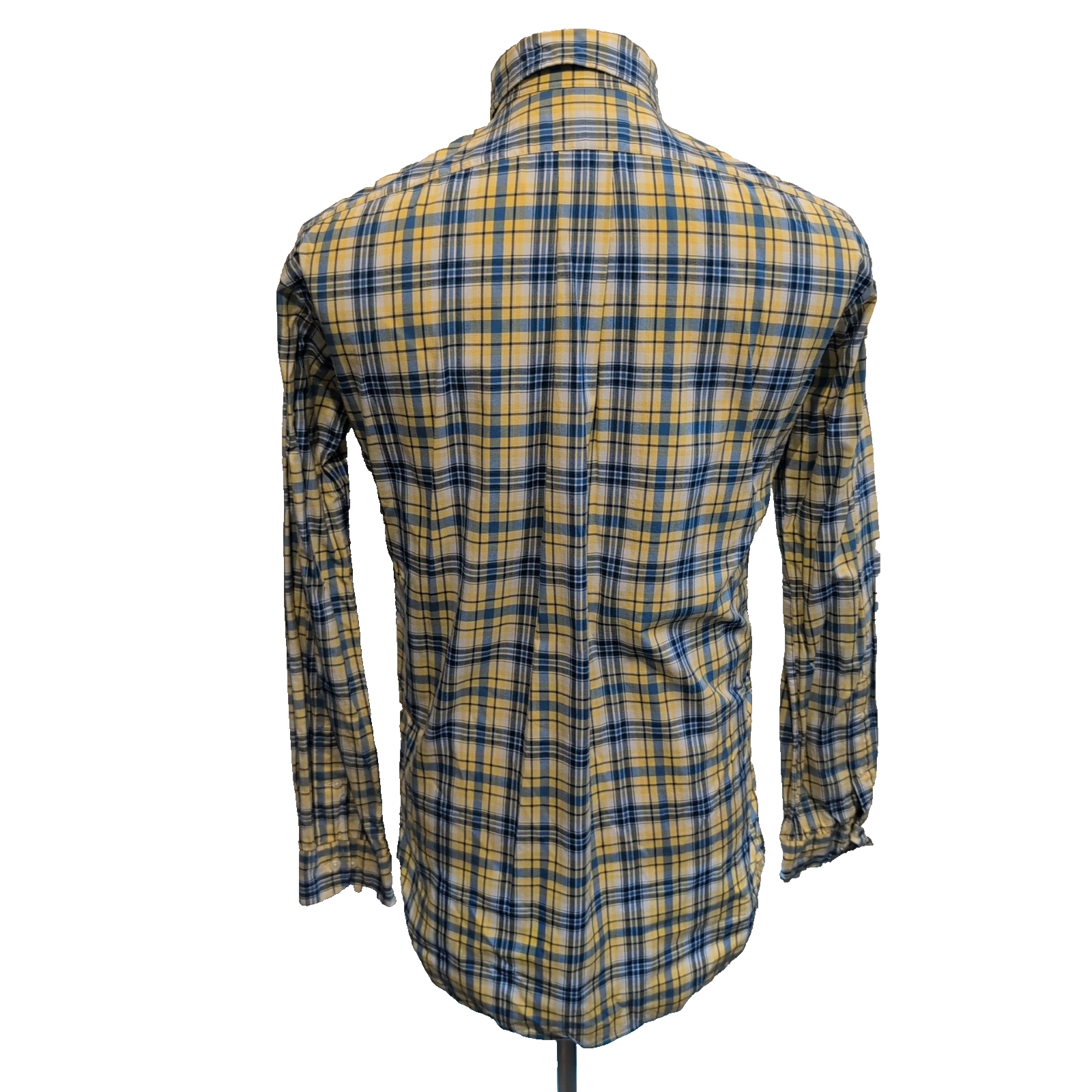Chemise Ralph Lauren M Carreaux Bleu Jaune Classic Fit Button Down Shirt