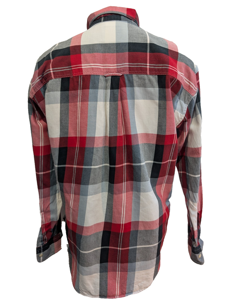 Chemise CHAPS RALPH LAUREN - Carreaux Rouge/Gris - Taille M - 100% Coton