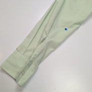 Chemise Montgomery Ward M/L Vert Pastel Col Pointe Made in Korea Vintage