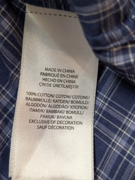 CHEMISE POLO Ralph Lauren homme XL Slim Fit Bleu Blanc SANS LOGO 💙