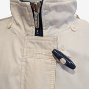 NAUTICA Manteau Long Femme M Blanc Imperméable Doublé Capuche Amovible | 325BSR