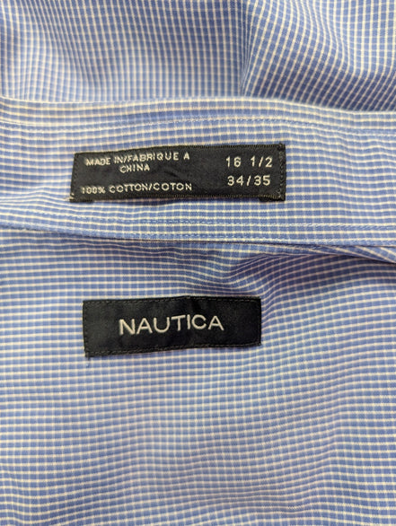 Chemise Nautica bleu uni taille XL #136msch