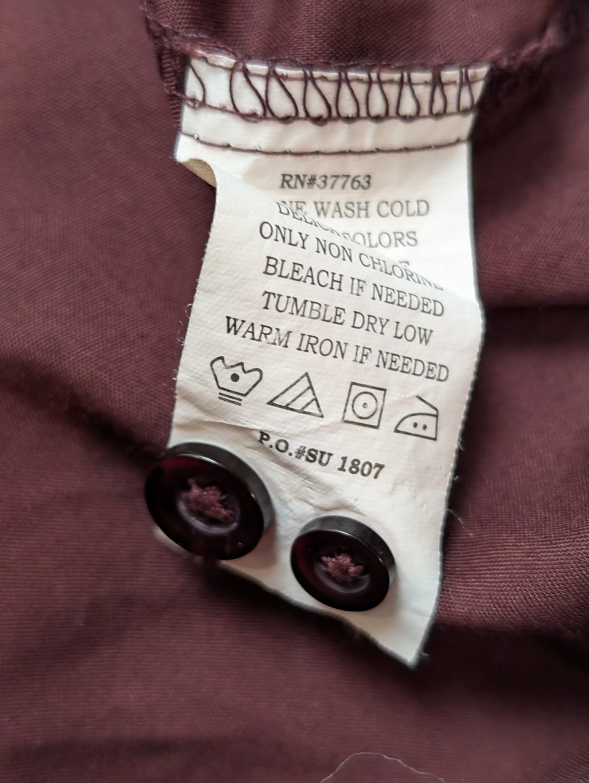 Chemise Style Cubain Cubavera Bordeaux - Broderies & 4 Poches - Taille L