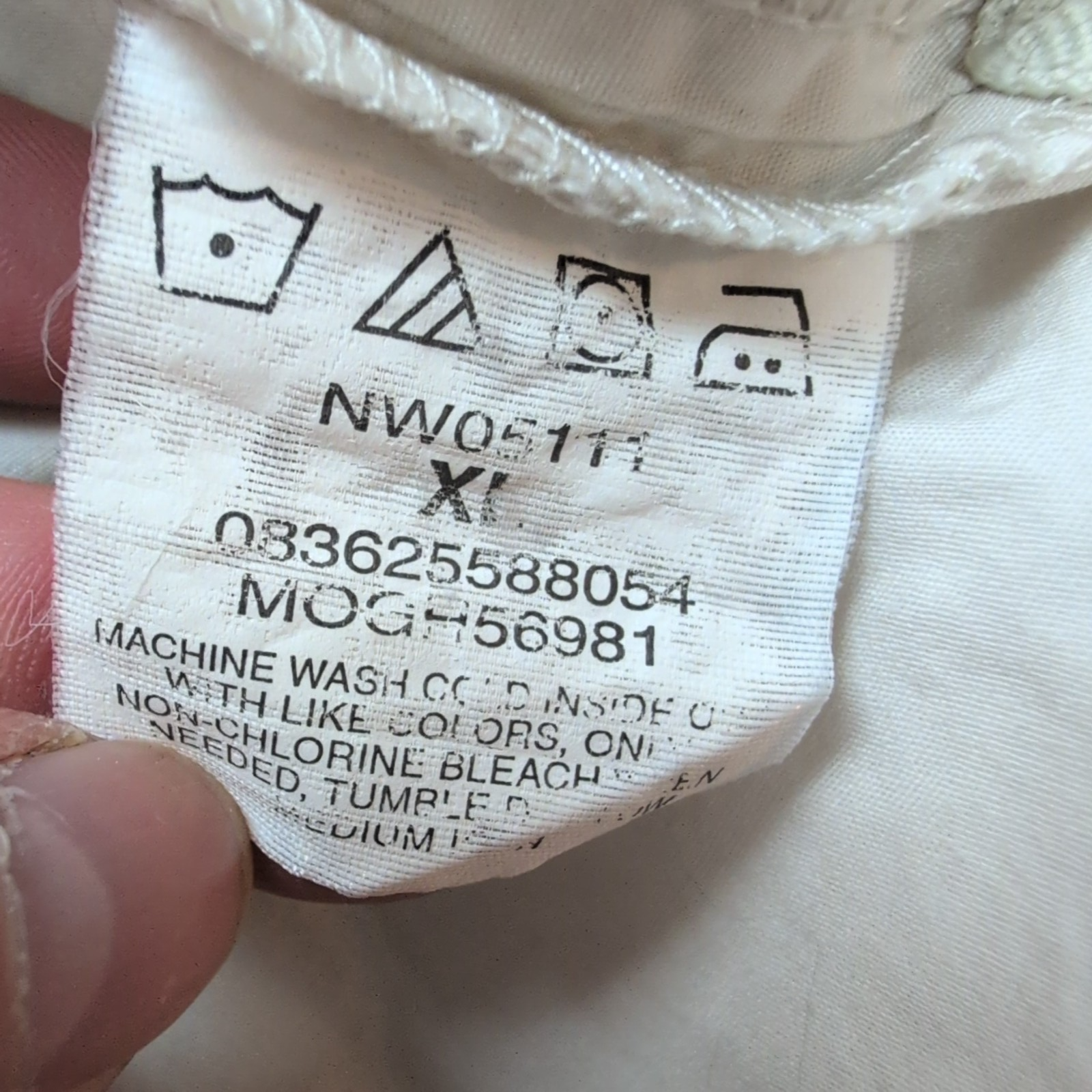 Chemise Wrangler beige crème manches longues retroussables taille XL
