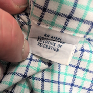 Chemise Ralph Lauren Oxford L Carreaux Vert Pastel Bleu Marine manches longues