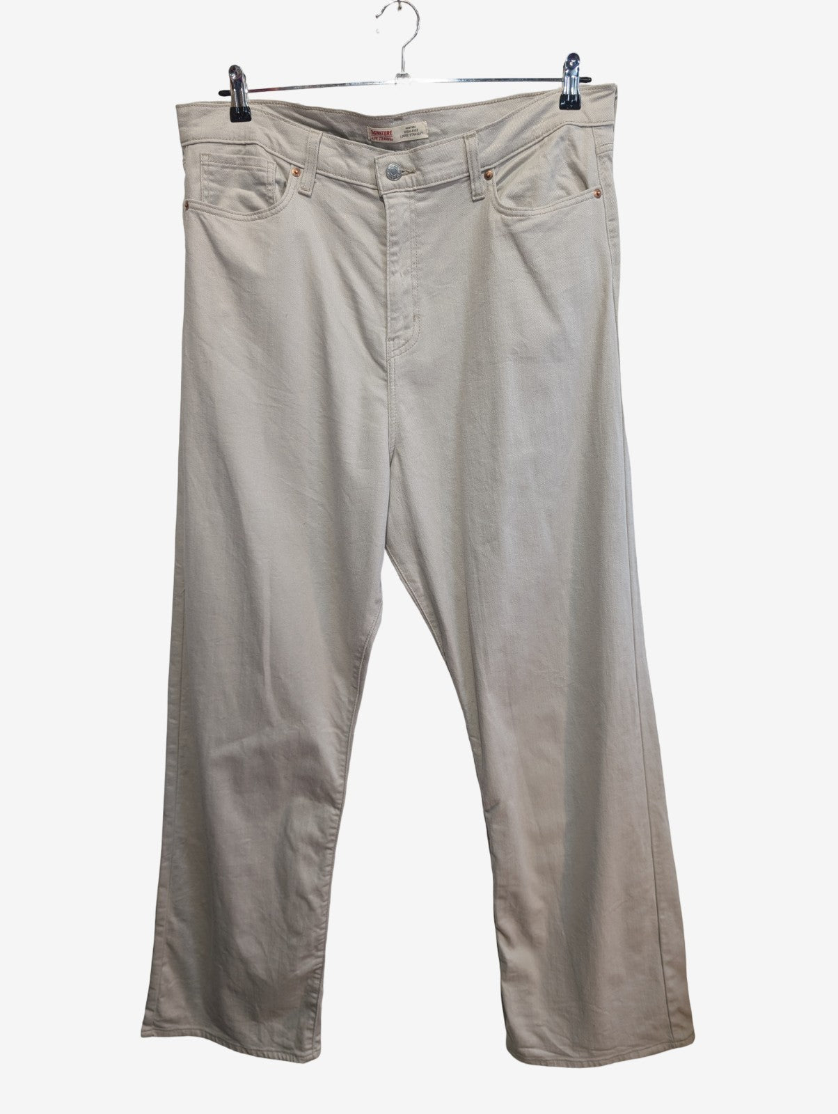 Jean Levi's Signature Héritage High Rise Loose Straight Stretch Blanc Cassé T48