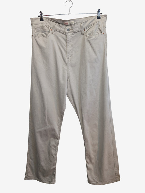Jean Levi's Signature Héritage High Rise Loose Straight Stretch Blanc Cassé T48
