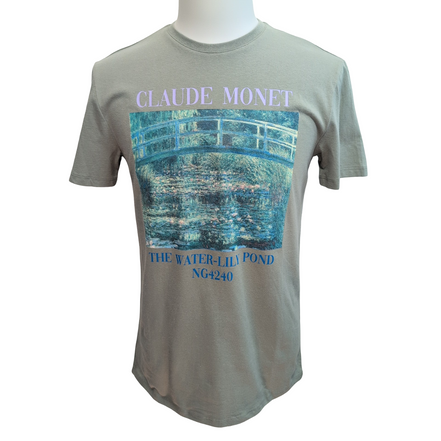 T-shirt Artistory Claude Monet The Water Lily Pond Kaki Taille S Neuf étiquette