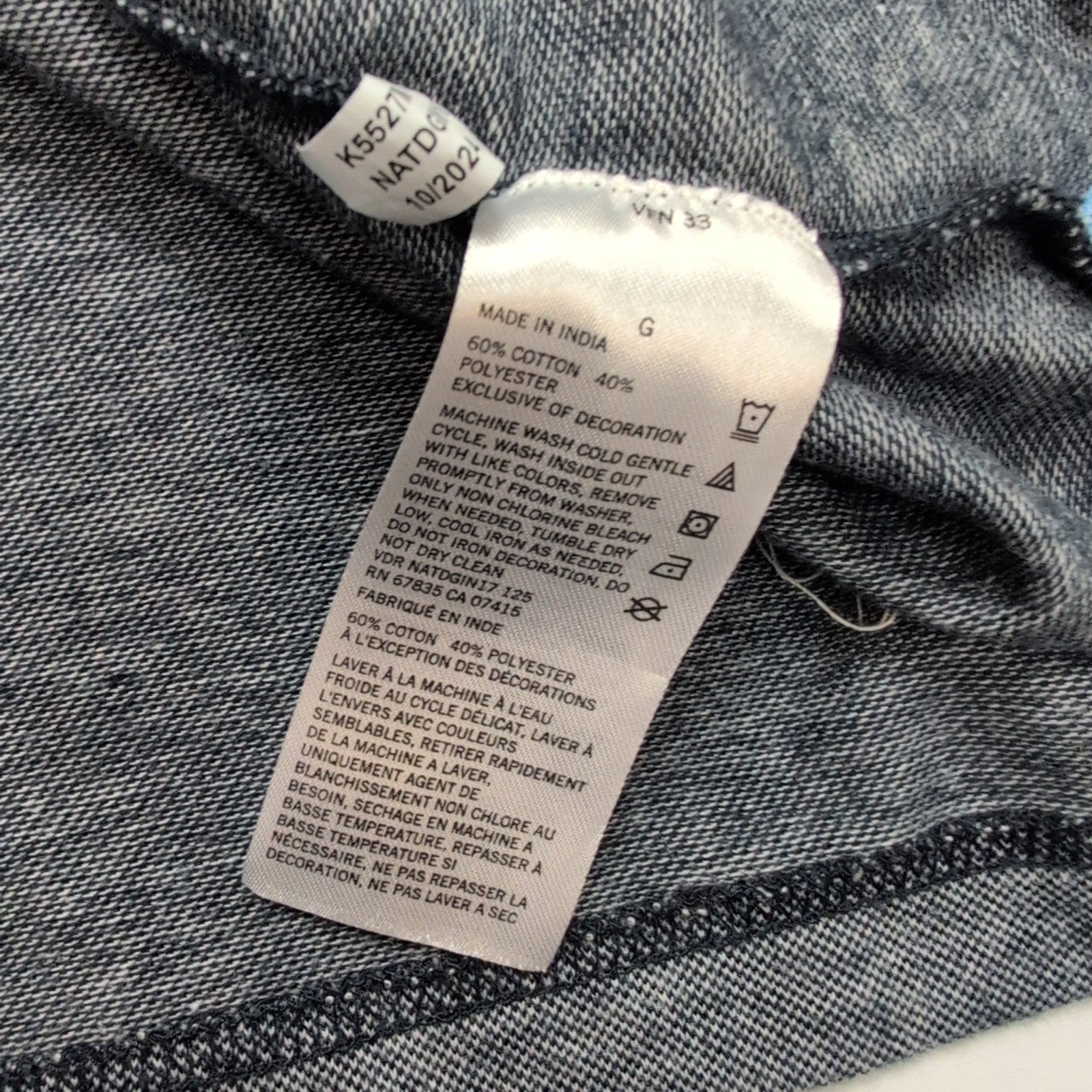 Chemise Nautica L gris coton piqué logo bleu manches courtes polo shirt