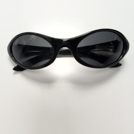 KAKIKO Lunettes de Soleil Ovales Noir Style Y2K Motif Mat et Brillant
