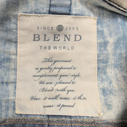 Chemise Blend Jean XXL ajusté Bleu Boutons Pression Western Vintage