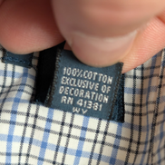 Chemise Polo Ralph Lauren Shirt M Custom Fit Micro-Carreaux Bleu Noir Button Dow
