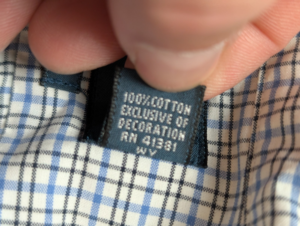 Chemise Polo Ralph Lauren Shirt M Custom Fit Micro-Carreaux Bleu Noir Button Dow