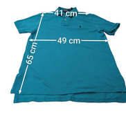 Polo manches courtes Polo Ralph Lauren M bleu turquoise logo marine Custom Fit