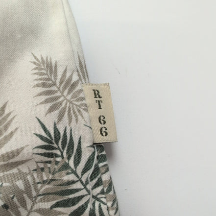 Chemise Hawaïenne Route 66 L 2XL 100% Coton Blanc Feuillage Dominicaine