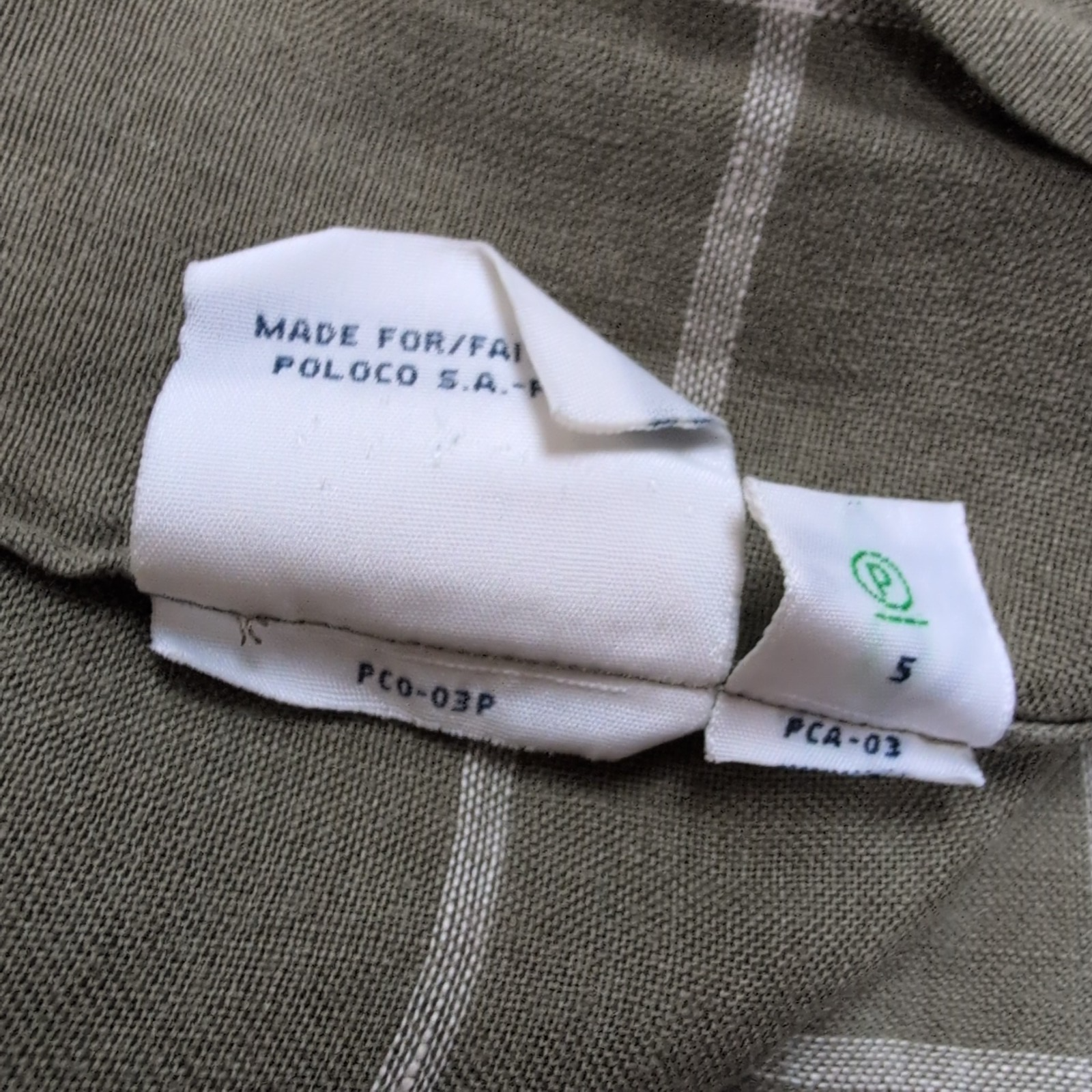 Chemise Polo Ralph Lauren L Lin Lance Kaki Manches Courtes Col Classique Shirt