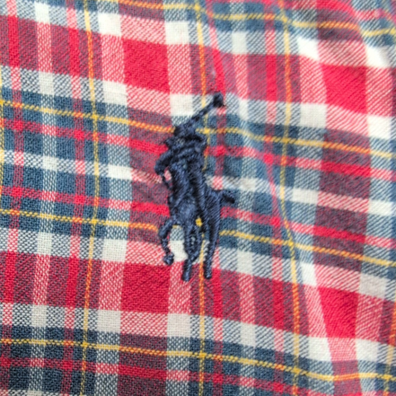 Chemise Ralph Lauren Blaire L XL Rouge Manches Courtes Button Down Shirt
