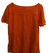 Haut femme LAUREN Ralph Lauren orange 100% lin manches courtes taille S