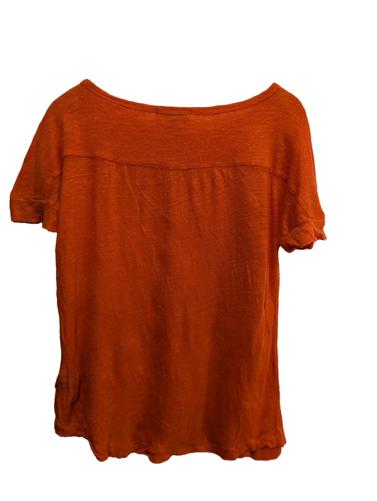 Haut femme LAUREN Ralph Lauren orange 100% lin manches courtes taille S