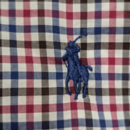 Chemise RALPH LAUREN Classic Fit Coton Stretch Vichy Rouge Bleu - Taille XS