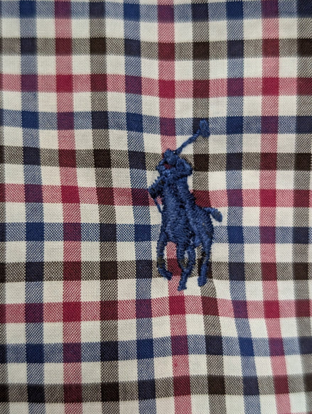 Chemise RALPH LAUREN Classic Fit Coton Stretch Vichy Rouge Bleu - Taille XS