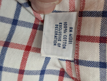 Chemise Ralph Lauren Homme XL Carreau Rouge Bleu Blanc Oxford Classique Boutonné